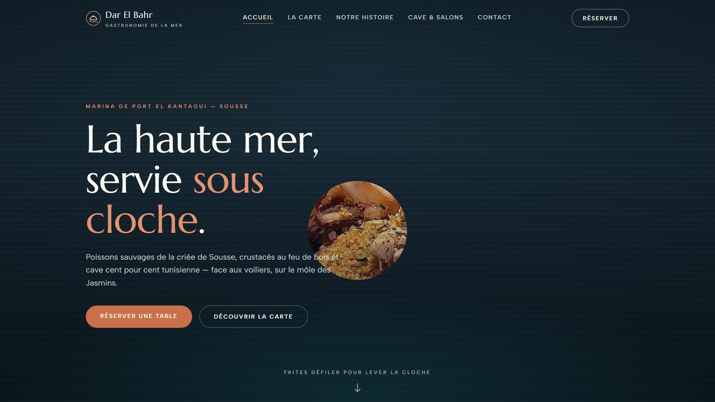 Dar El Bahr — Restaurant · Motion Web homepage built by BreakNRoot